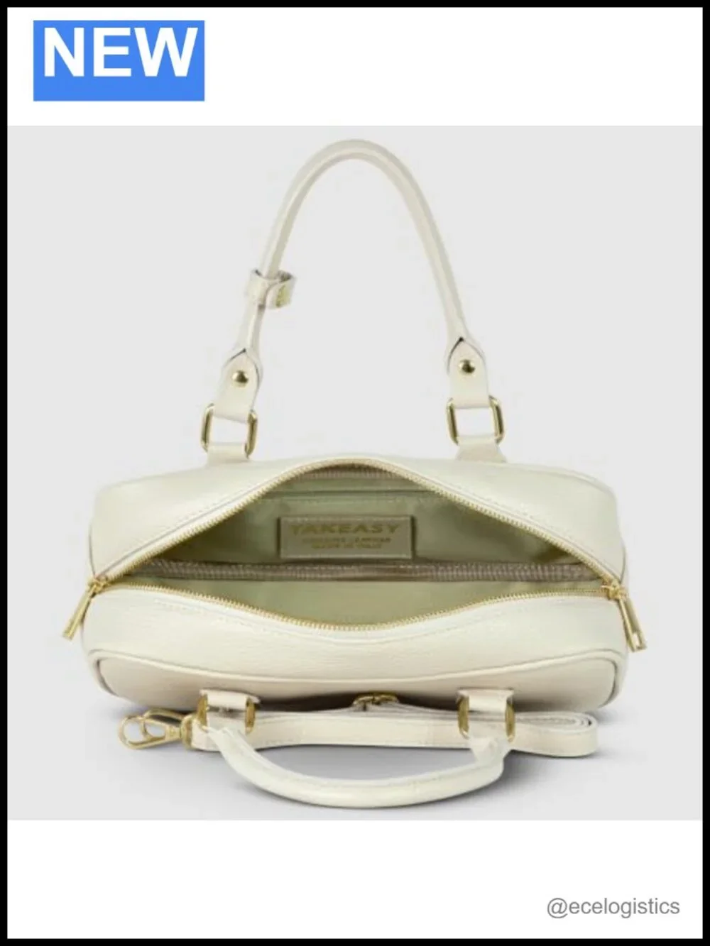 Italian Full-Grain Calf Leather Top-Handle Crossbody Bag Structured Satchel